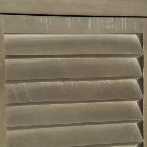 Rustika Rowe -  Drawer Cabinet Solid Mango Wood Grey with Brass 140x40x80 cm